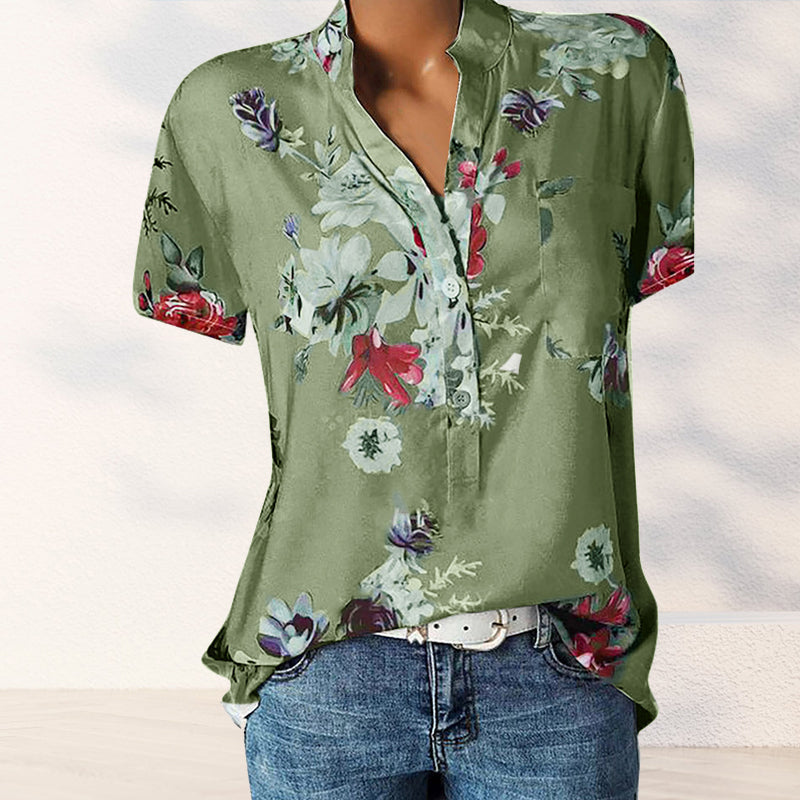 ByOscar™ Chemise à poche motif fleuri