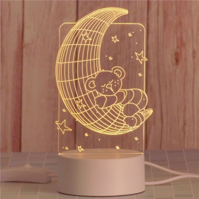 Lampe de nuit 3D créative